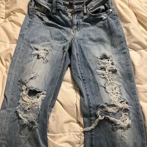 Judy Blue speckled boyfriend fit distressed jeans